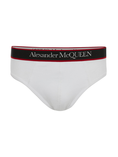 Alexander Mcqueen Un Selvedge Slip In White