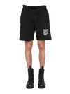 Pharmacy Industry Cotton Bermuda With Front Print In Black