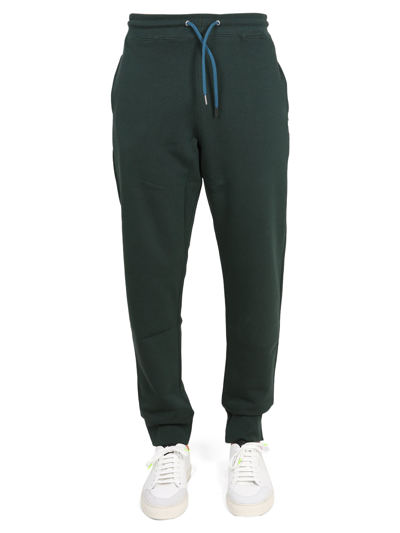 Ps By Paul Smith Jogging Pants With Multicolor Zebra Patch In Green
