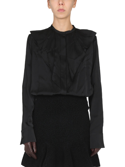 Jil Sander Shirt With Ruffles In Black