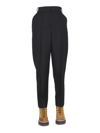 Tory Burch Mohair Ankle Length Trousers With Belt Loops In Black