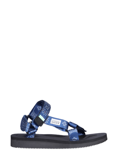 Suicoke Depa Cab Pt02 Sandal In Blue Nylon In Navy