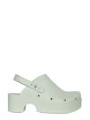 Xocoi 60mm Slingback Platform Mules In Military Green