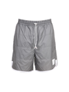 Thom Browne Men's Sporty Ripstop Bermuda Shorts In Silver
