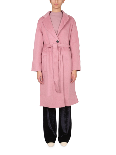 Proenza Schouler White Label Belted Coat In Pink