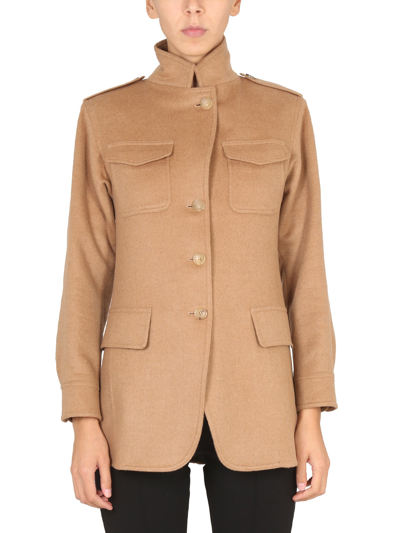 Max Mara "peonies" Jacket In Beige