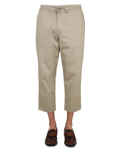 Universal Works Cropped Fit Trousers In Beige