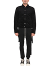 Rick Owens Drkshdw Button-down Corduroy Worker Jacket In Black