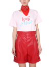 Philosophy Di Lorenzo Serafini Slogan Printed Short-sleeved T-shirt In Pink