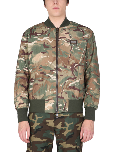 Dolce & Gabbana Camouflage Print Jacket In Multicolour