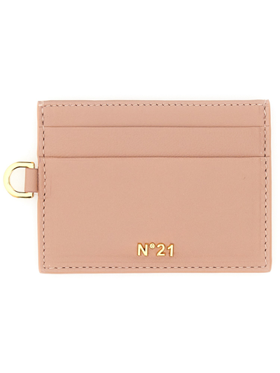 N°21 Card Holder With Logo In Light Pink
