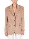 Stella Mccartney Single-breasted Wool Blazer In Beige