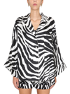 Dolce & Gabbana Zebra Print Shirt In Black