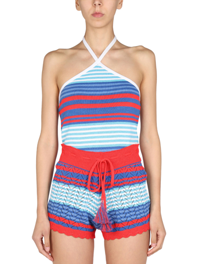 Gallo Striped Pattern Top In Multicolour