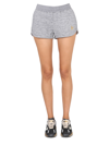 Golden Goose Melange Gray Diana Star Collection Shorts With Gold Star On The Front In Grey