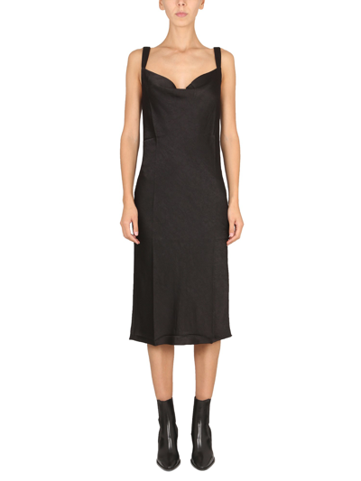 Baum Und Pferdgarten Agamora Midi Length Slip Dress In Black