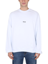 Msgm Crew Neck Sweatshirt With Logo In White