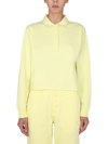Helmut Lang Polo Shirt With Embroidered Logo In Yellow