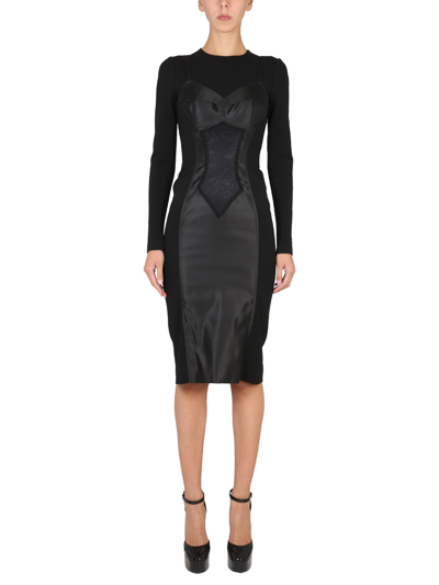 Dolce & Gabbana Sequin Midi Dress In Black