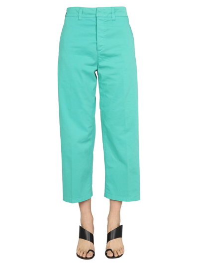Department Five Jeans Cropped Fit In Green