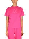 Mcq By Alexander Mcqueen T-shirt With Logo In Fuchsia