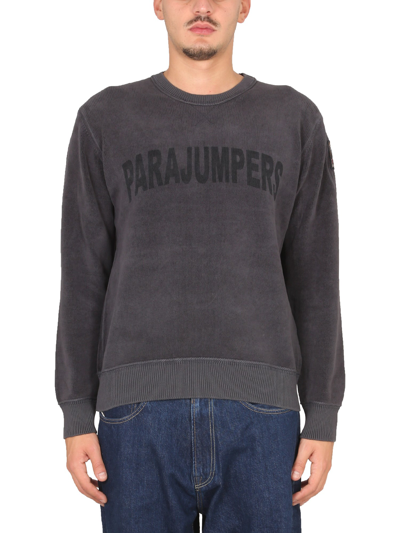 Parajumpers Logo-print Long-sleeve Sweatshirt In Charcoal