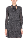 Michael Michael Kors Animal Print Shirt In Grey