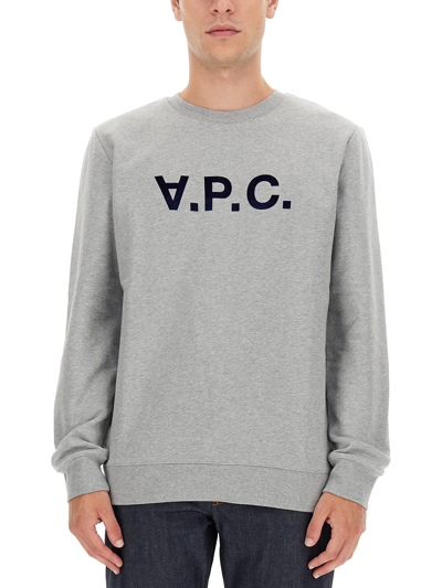 A.P.C. FLOCKED LOGO SWEATSHIRT