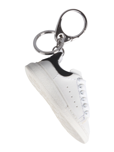 Alexander Mcqueen Oversize Trainer Keyring In White