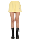 Opening Ceremony Yellow Warped Logo Sweat Shorts In Yellow