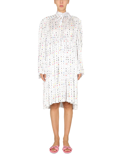 BALENCIAGA "PAPER CRUSH FLORAL" DRESS