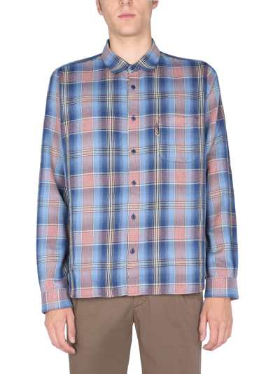 Ymc You Must Create Curtis Check Cotton Shirt In Multicolour