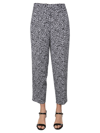 Michael Michael Kors Leopard Print Straight-leg Trousers In Animalier