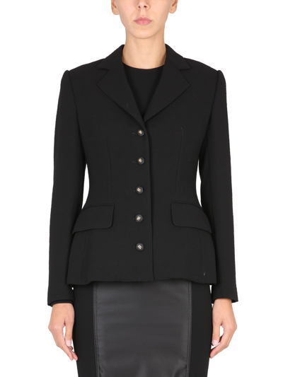 Dolce & Gabbana Single-breasted Virgin Wool Blazer In Black