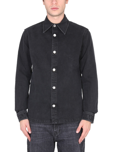 Séfr Regular Fit Shirt "palak" In Black