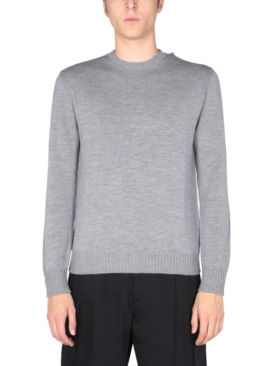 Ballantyne Crew Neck Jumper In Grey