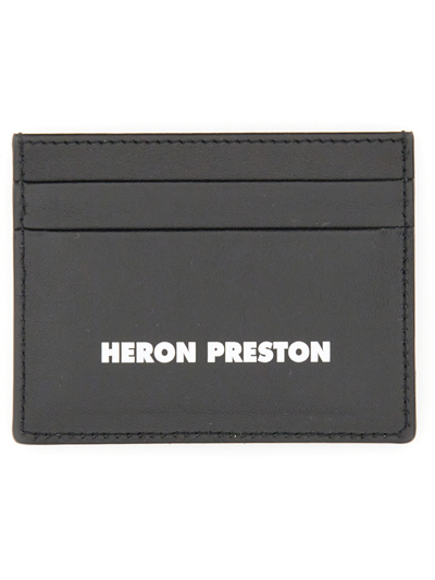 Heron Preston Card Holder With Logo Print In Black