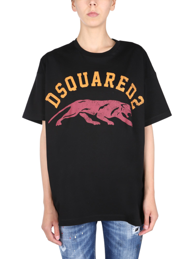 Dsquared2 Crew Neck T-shirt In Nero