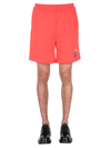 Helmut Lang Figure Logo-print Shorts In Red