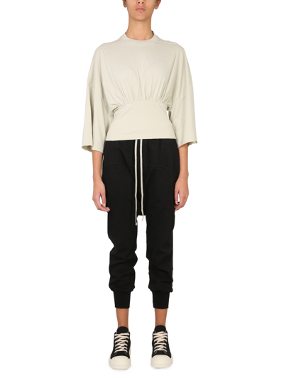 Rick Owens Drkshdw Tommy Cropped Top In White