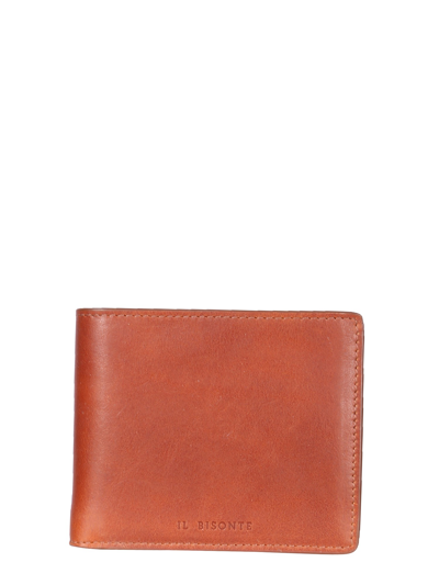 Il Bisonte Leather Bifold Wallet In Marron