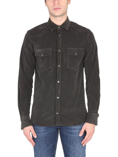 Pt Torino Texan Shirt In Brown