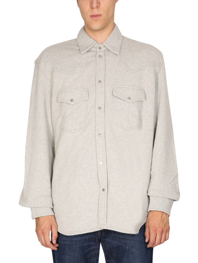Diesel Cotton Shirt In Grey