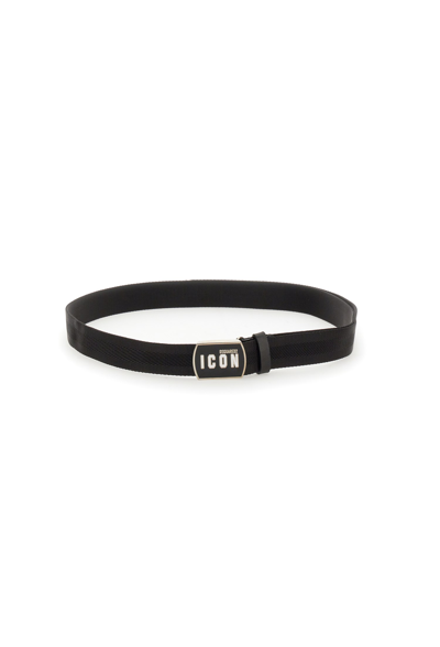 Dsquared2 Belt Be Icon In Black