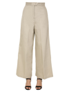 Aspesi Wide-leg Cotton Trousers In White