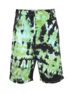 AMI ALEXANDRE MATTIUSSI BERMUDA SHORTS WITH TIE DYE PATTERN