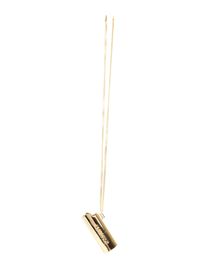 Ambush Lighter Holder Gold Brass Necklace In Not Applicable