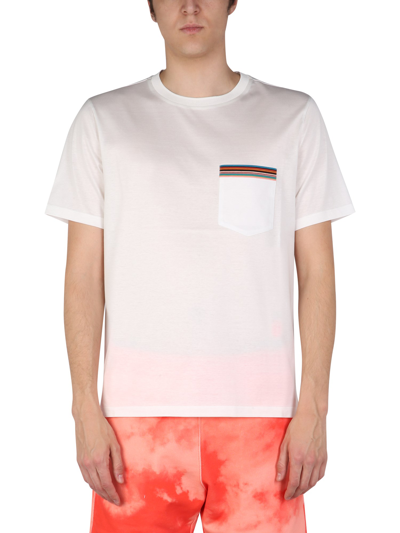 Paul Smith T-shirt With Contrasting Detail In White
