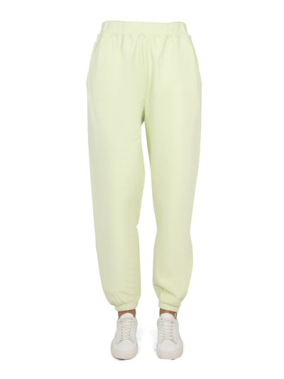 Aries Jogging Trousers With Logo Print In Green