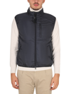 Aspesi Funnel Neck Zip-up Gilet In Blue
